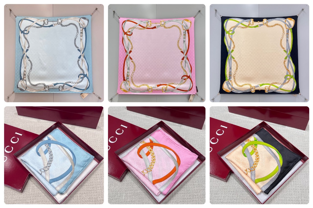 구찌 GG 자카르드 실크 스카프 830246 3G009 1469 90*90cm 100% 실크