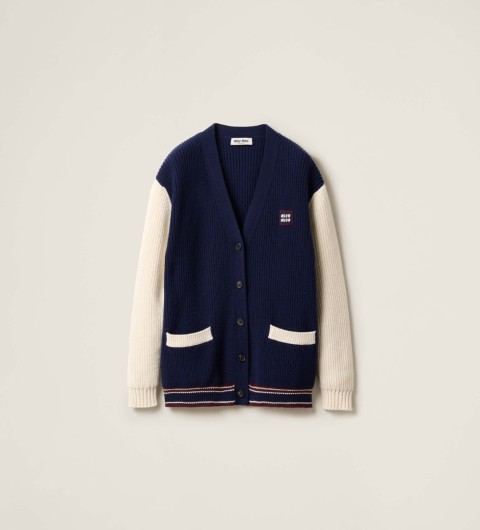 미우미우 울 캐시미어 가디건 Wool and cashmere cardigan MMF933 1582 F056H S OOO 36 38 40 #터비에빵