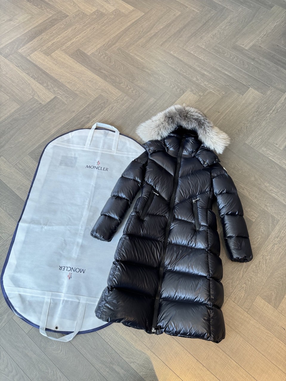 몽클레어 RIBAFUR 여성 롱 패딩 블랙 1 2 3 4