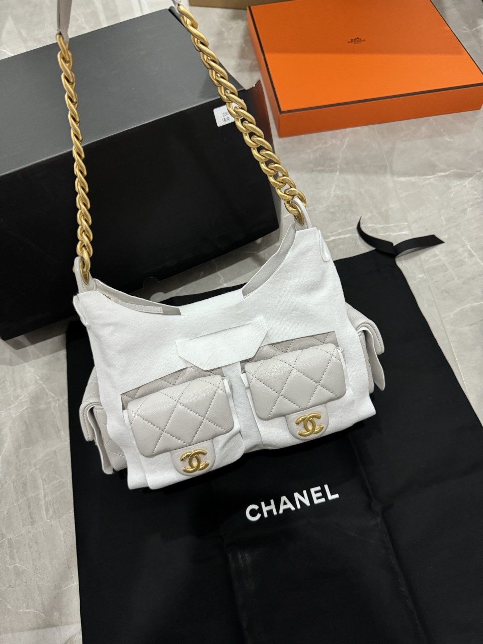 샤넬 25C 라지 호보백 그레이 AS5339 #vvip공장