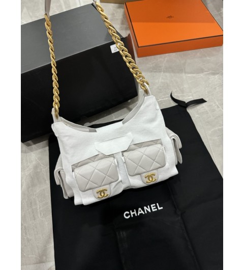 샤넬 25C 라지 호보백 그레이 AS5339 #vvip공장