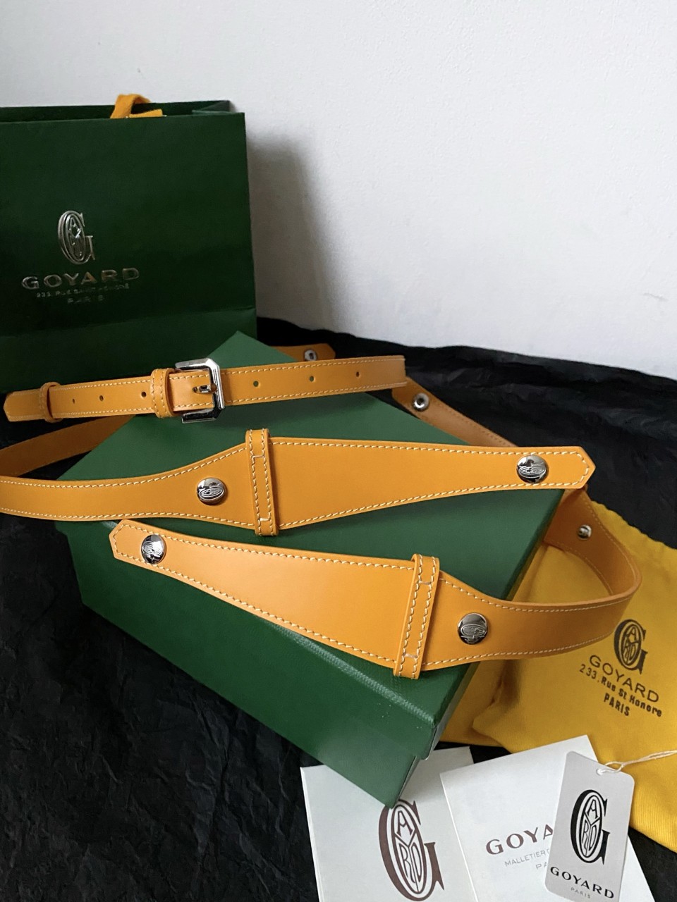 고야드 보스턴 보잉 볼링 파우치 길이연장 가죽 가방끈 스트랩