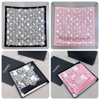 샤넬 (Chanel) 실크 스카프 90*90cm 100% 실크