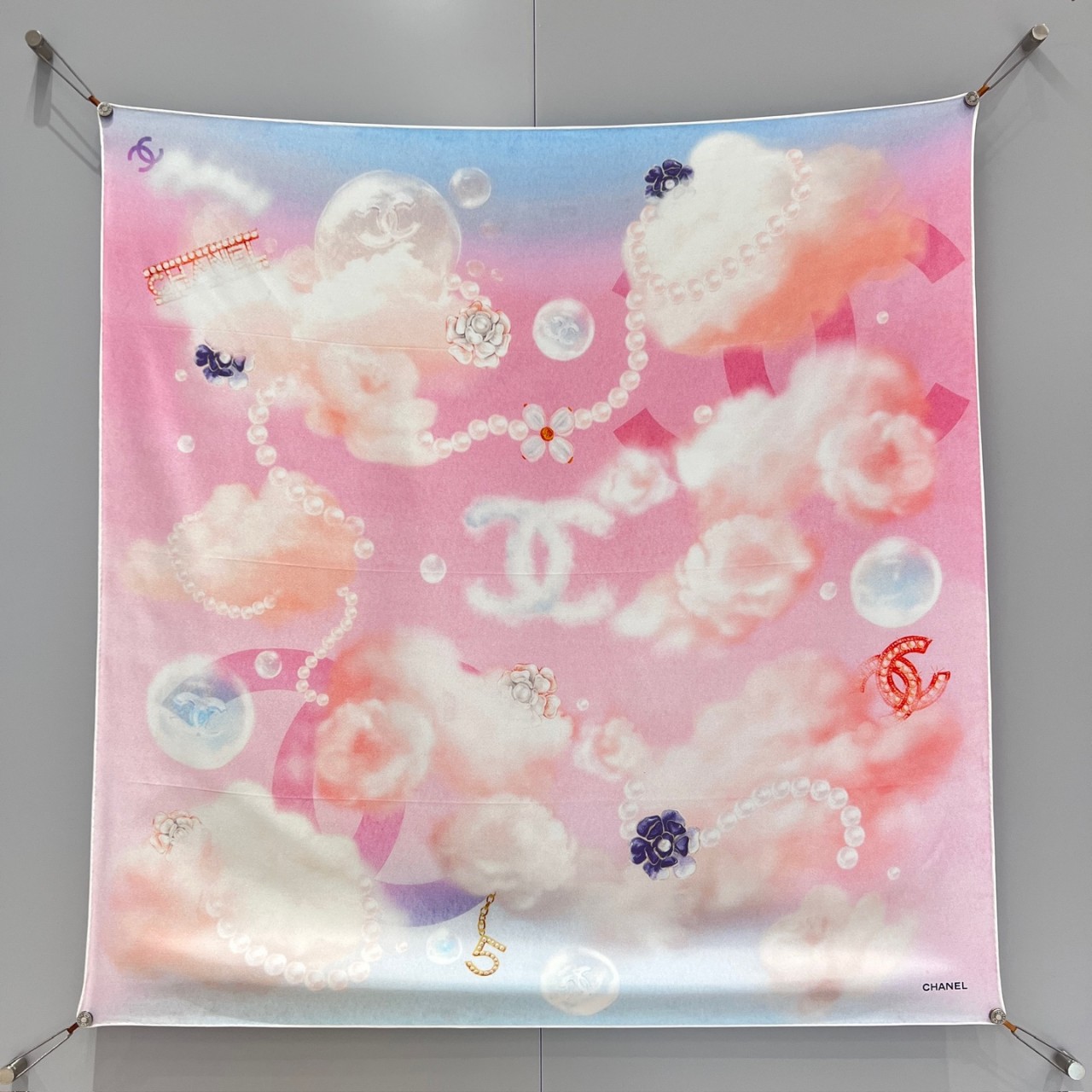 샤넬 (Chanel) 실크 스카프 90*90cm 100% 실크