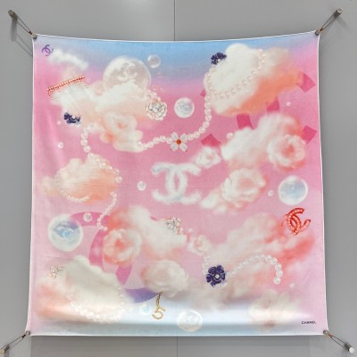 샤넬 (Chanel) 실크 스카프 90*90cm 100% 실크