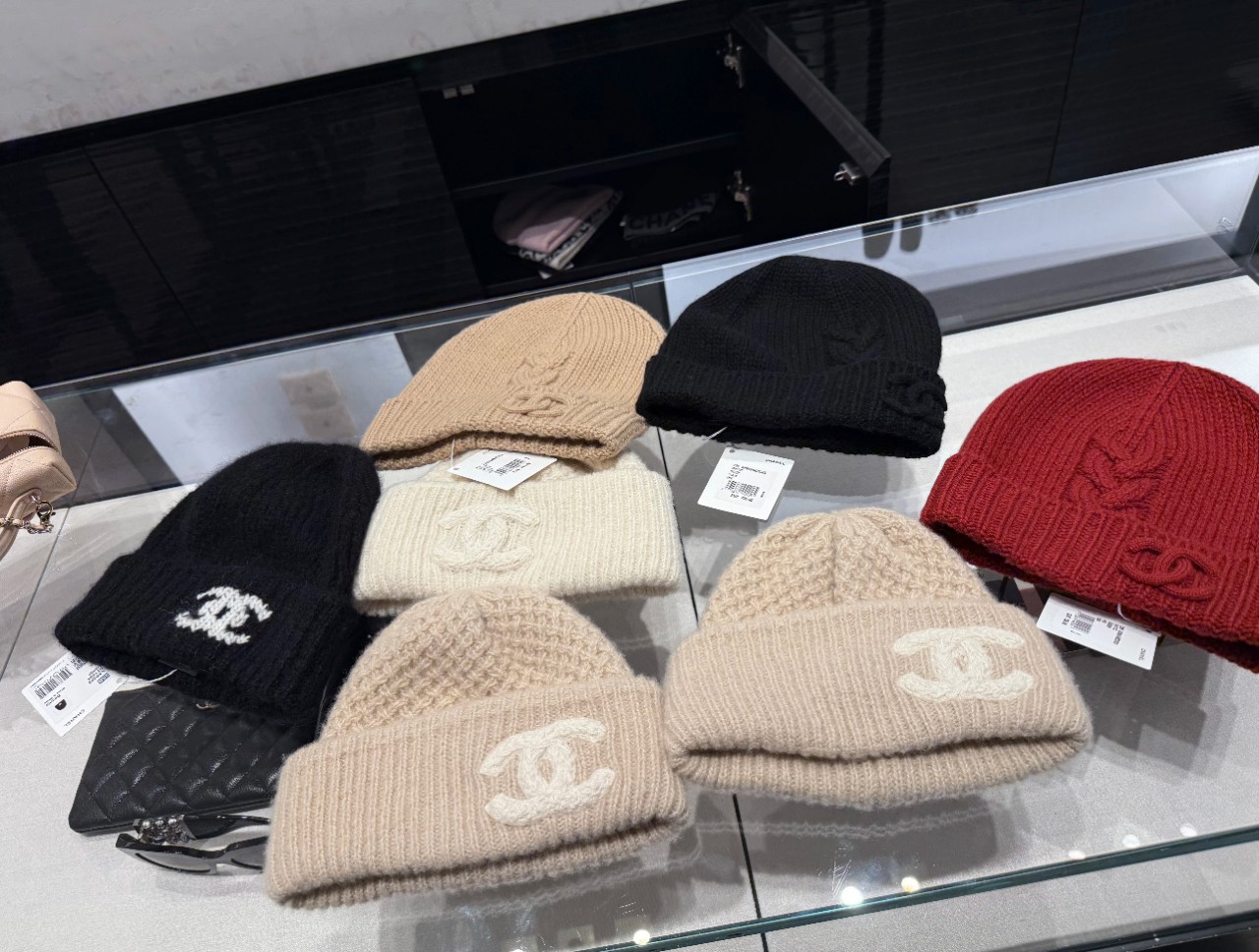 샤넬 CHANEL 캐시미어 코코 니트 비니 캐시미어 100%