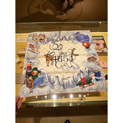 루이비통 비비엔 윈터 홀리데이 스퀘어 90 스카프 M97192 67*67cm 실크 100%