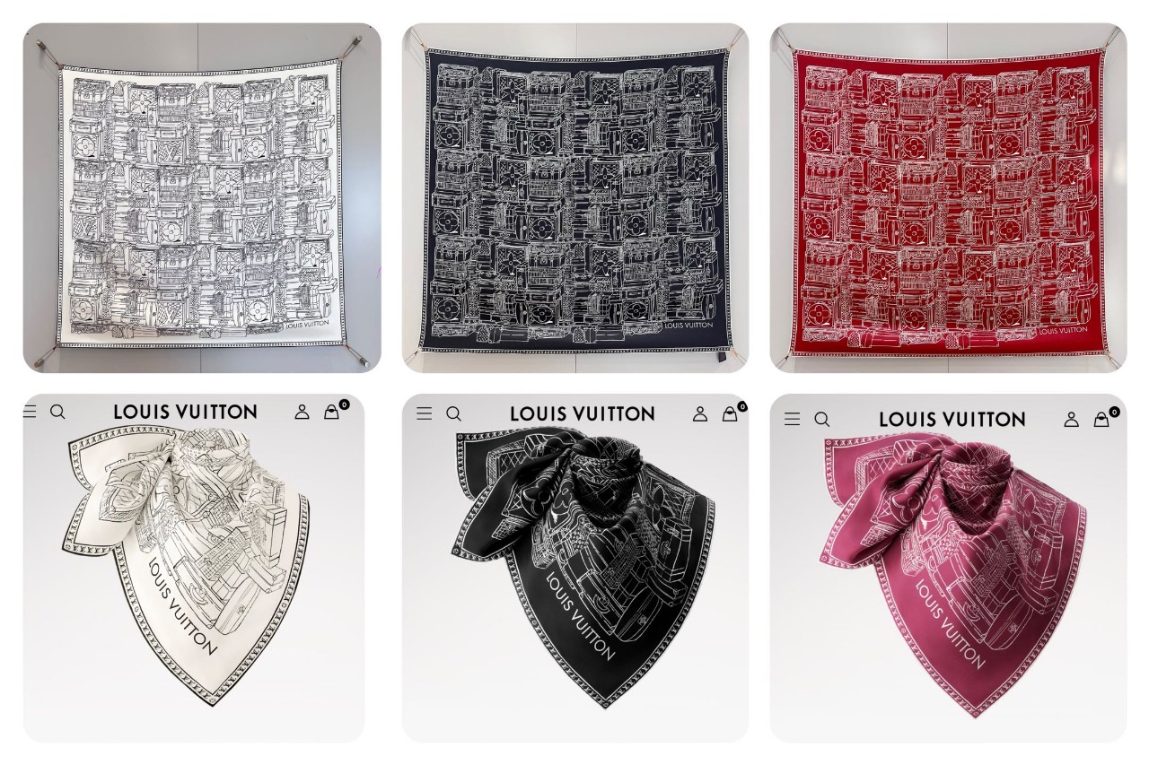 루이비통 카레 마이 LV 러기지 90 블랙 M96516 90*90cm 실크 100%