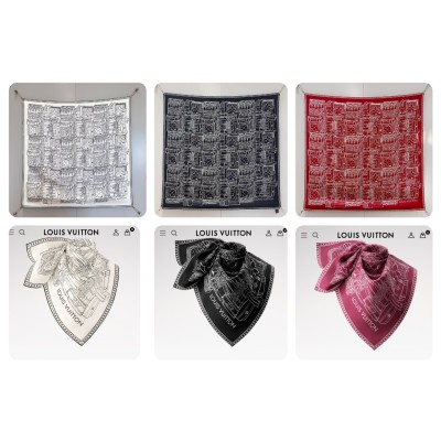 루이비통 카레 마이 LV 러기지 90 블랙 M96516 90*90cm 실크 100%