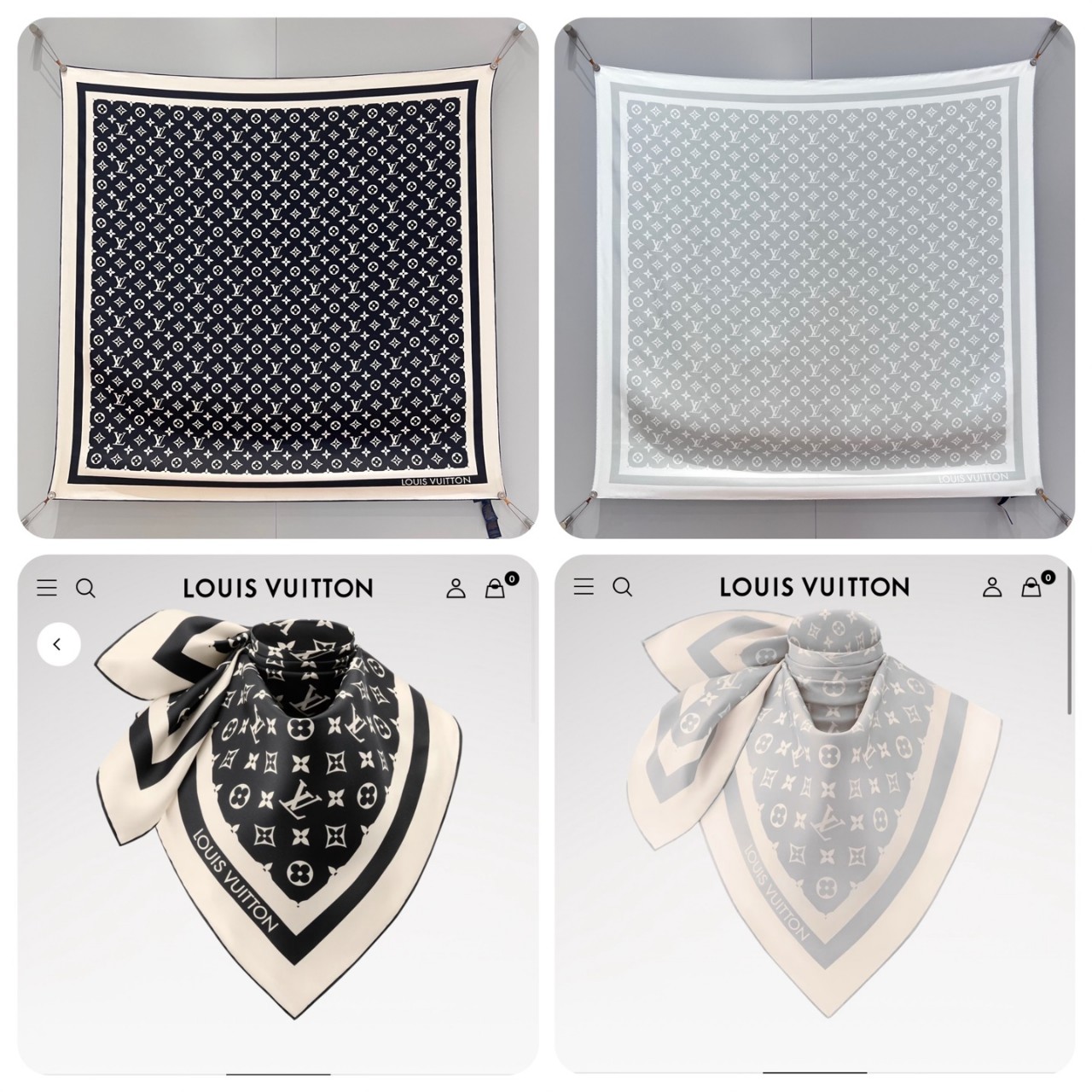 루이비통 M97405 모노그램 실루엣 스퀘어 90 90*90cm 실크 100%