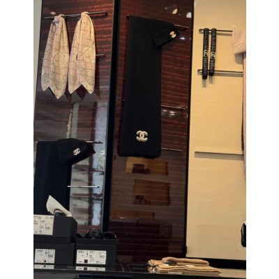 샤넬 CC로고 비니 모자 머플러 AAB308 180*30cm 캐시미어 100%