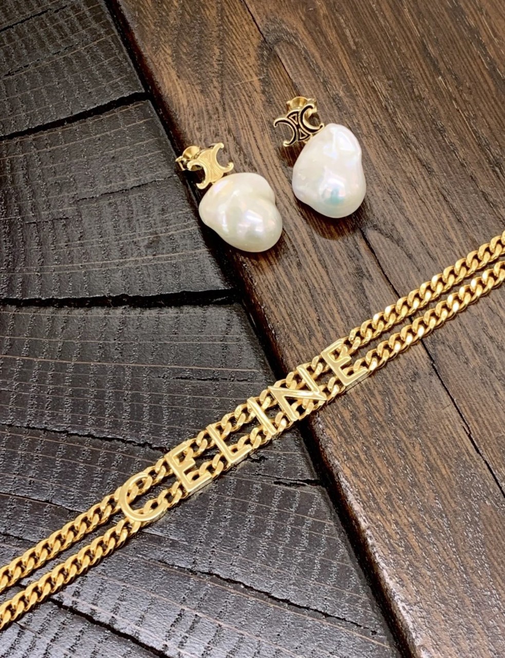 셀린느 고메 브레이슬릿 팔찌 브래스 골드 피니쉬 골드 460MK6BRA-35OR #폭스샵