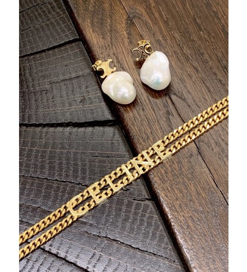 셀린느 고메 브레이슬릿 팔찌 브래스 골드 피니쉬 골드 460MK6BRA-35OR #폭스샵