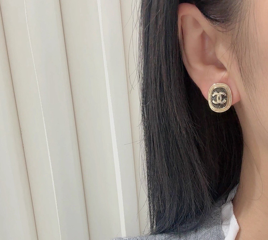 샤넬 CHANEL 빈티지 CC 로고 금장 이어링 귀걸이 #폭스샵