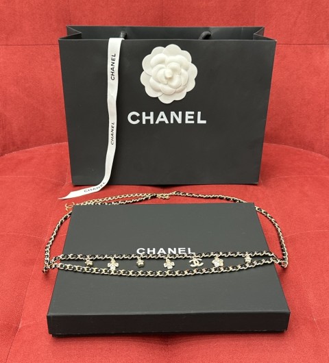 샤넬 CHANEL CC 로고 25B 더블 멀티 허리 가죽체인 #폭스샵