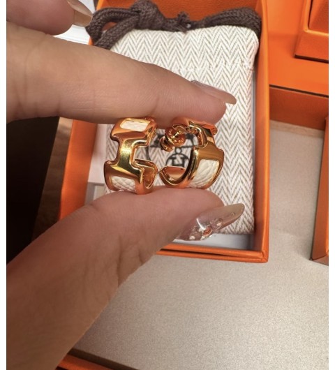 에르메스 HERMES Olympe 이어링, 스몰 모델 #폭스샵