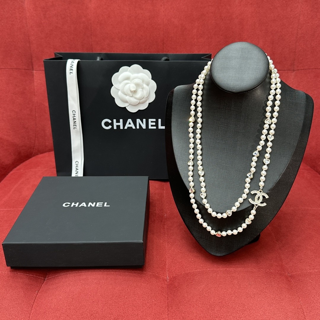샤넬 CHANEL 하트 진주 목걸이 네크리스 #폭스샵