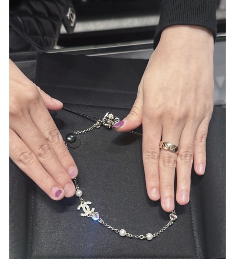 샤넬 CHANEL CC 로고 하트 진주 네크리스 목걸이 #폭스샵