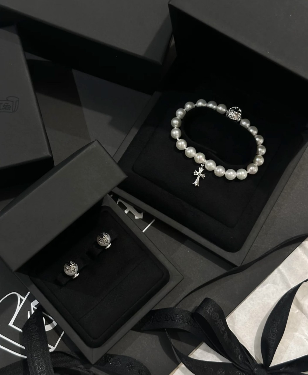 크롬하츠 x 미키모토 진주 비즈 팔찌 #폭스샵