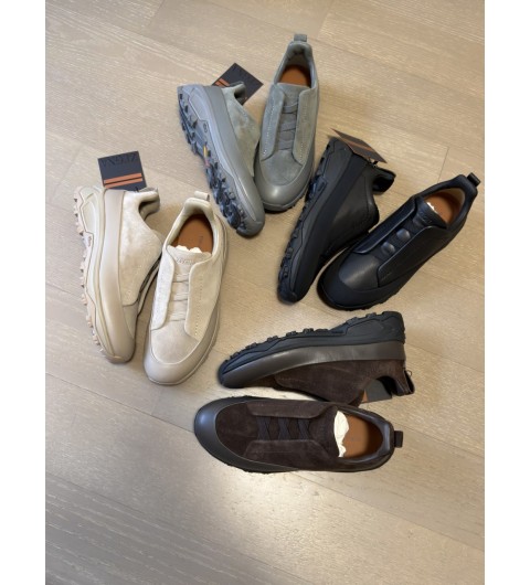 에르메네질도 제냐 남성 스웨이드 트리플 몬테 스니커즈 Men's Suede Triple Stitch™ Monte Sneakers 5257208 39~45