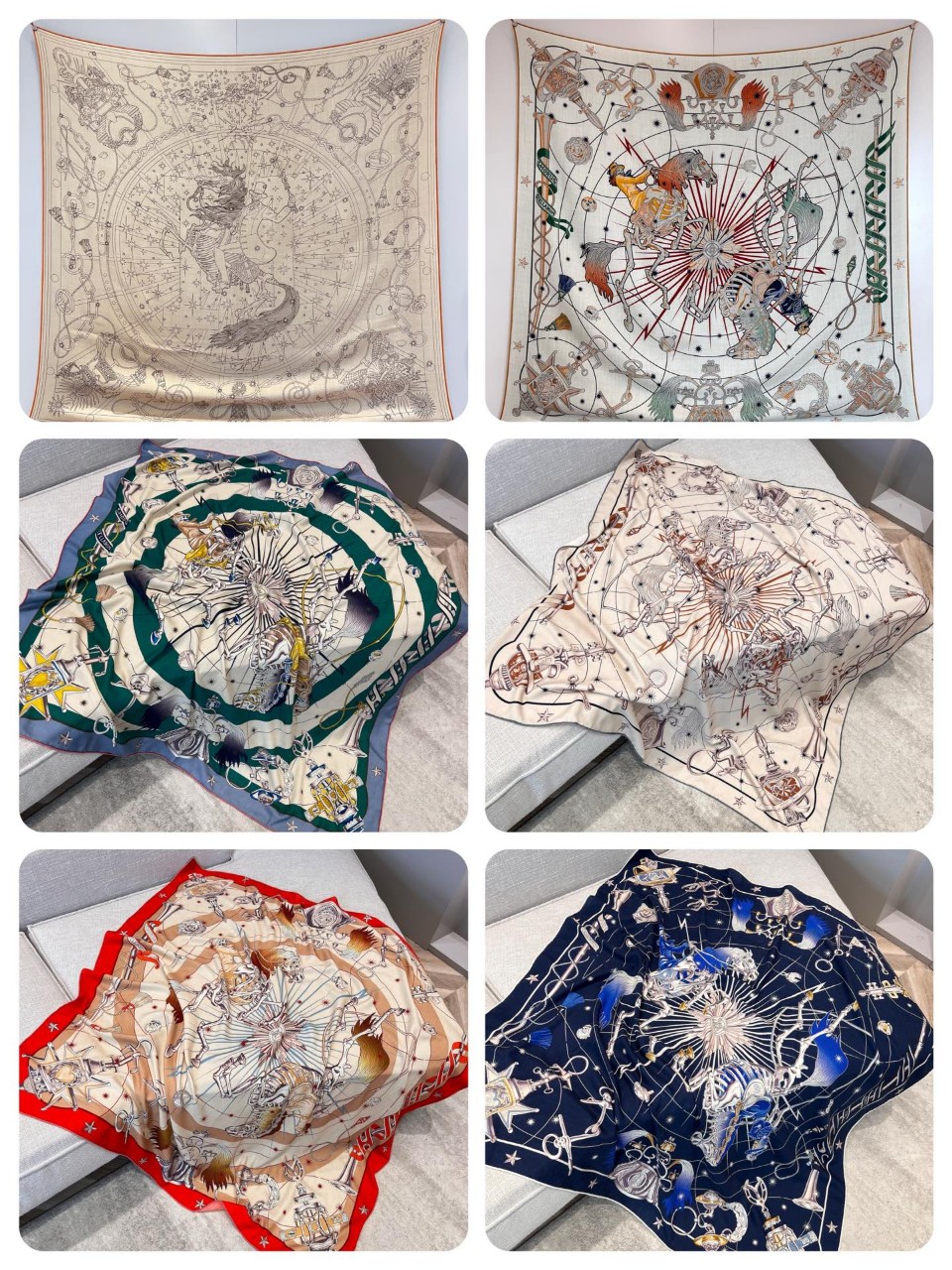 에르메스의 '코러스 스텔라움 숄 케이프 140 캐시미어 실크 혼방 136*137cm 70%캐시미어 + 30%실크