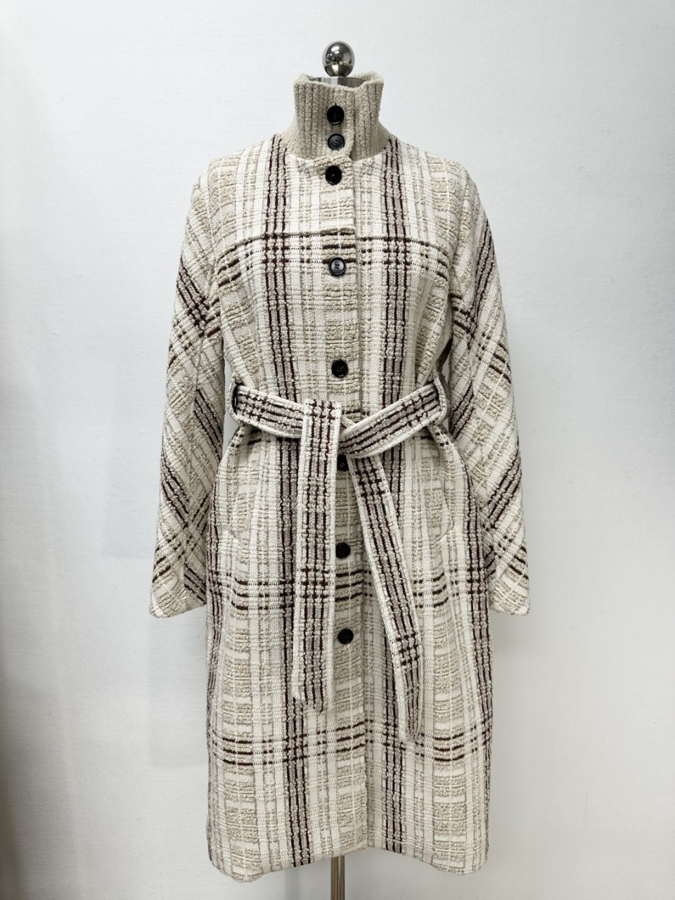 로로피아나 코트 LORO PIANA Checked wool-blend tweed coat 46376663162909500 36 38 40 #타지아