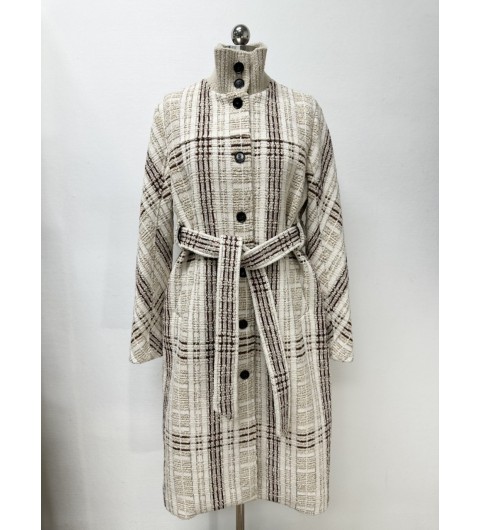 로로피아나 코트 LORO PIANA Checked wool-blend tweed coat 46376663162909500 36 38 40 #타지아