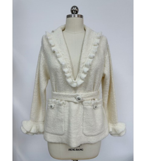 샤넬 CHANEL 브이넥 스웨터 니트 가디건 36 38 40 #타지아