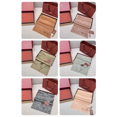 로로피아나 Cardo 카르도 실크 캐시미어 블렌드 스톨 페일샌드 머플러 스카프 FAO5490 J1N7 190*92cm 100% 캐시미어