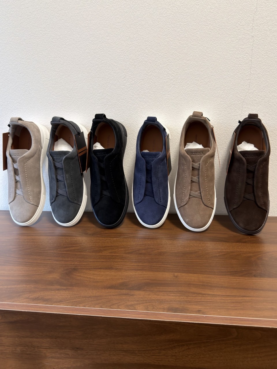 제냐 Zegna 스웨이드 트리플 스티치 스니커즈 6컬러 39~46