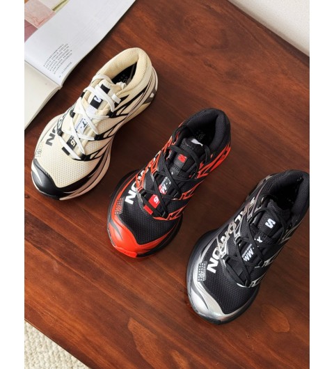 25 FW 살로몬 X 메종 마르지엘라 XT MM6 로고 스니커즈 블랙실버 SH1WS0020 P6303 HB0 36-36.5-37-38-38.5-39-40 40.5-41-42-42.5-43-44-45