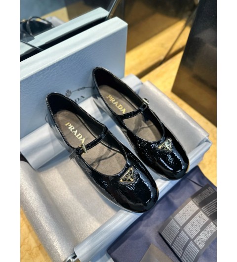 프라다 나플락 페이턴트 레더 발레리나 블랙 1F793N 35~40 #해피샵