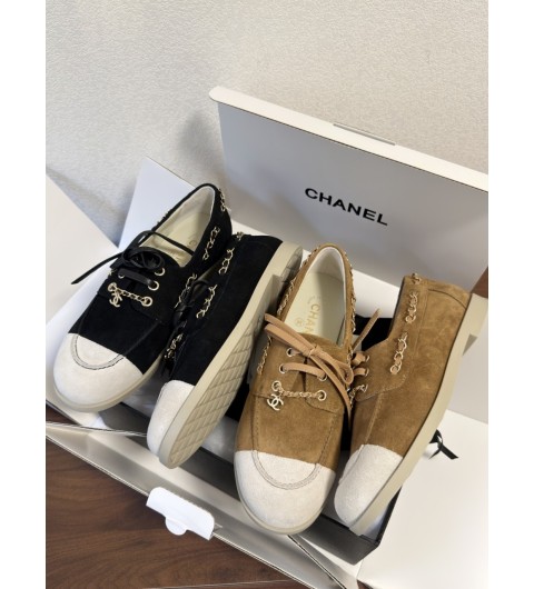 샤넬 로퍼 스웨이드 카프스킨 체인 투톤 모카신 G47005 35~40