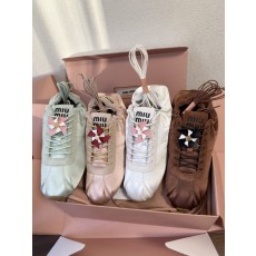미우미우 MIU MIU 플룸 새틴 스니커즈 5E570E 049 F0035 F 005 35~40