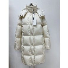 몽클레르 몽클레어 리트 스퀘어 퀼티드 후드 롱 다운 자켓 화이트 블랙 - 25FW K2-093-1C00020-539ZD-04A 0 1 2 3