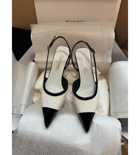 샤넬 24C 스틸레토 투톤 슬링백 G45376 35~39