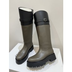 셀린느 여자 롱부츠 벌키 하이 버클 카프스킨 카키블랙 352023554C 35~40