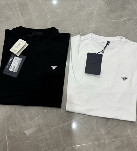 25 FW 프라다 로고 코튼 티셔츠 UJN954SOOO240 TP439801548 S M L XL XXL #vvip공장