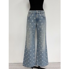 루이비통 1AIVQN LV SKI 시그니처 스팽글 부츠컷 진 청바지 34 36 38 40 #타지아