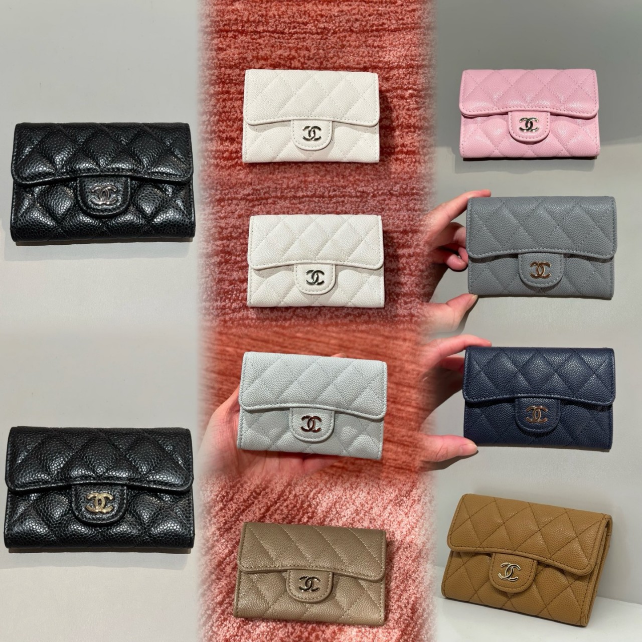 샤넬 CHANEL 클래식 플랩 똑딱이 지퍼 카드지갑 카드홀더 AP0214 #지존샵