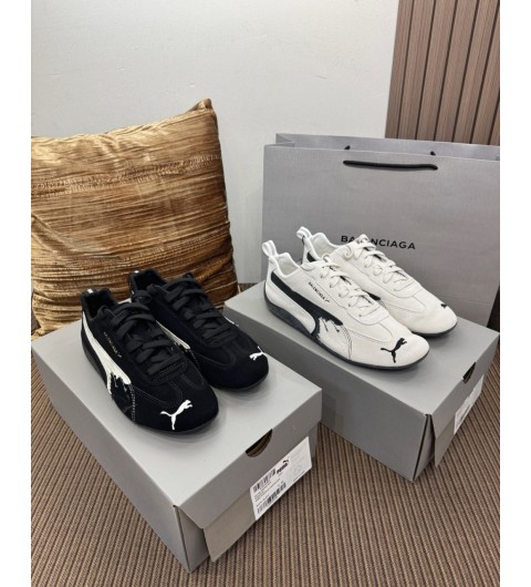 발렌시아가 x 푸마 스피드캣 스웨이드 화이트 블랙 스니커즈 Balenciaga x Puma Speedcat Suede White Black 847146WSDSD9010/406519-01 36~46