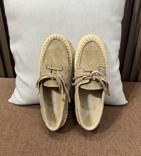 미우미우 Miu Miu 스웨이드 에스파드리유 보트 슈즈 35~40