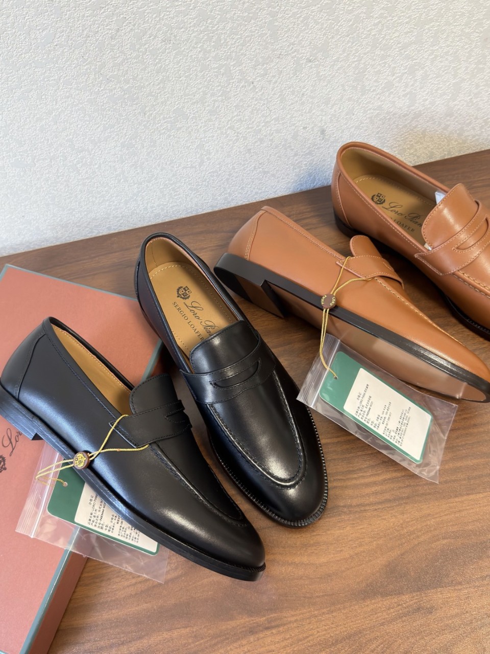 로로피아나 Loro Pian 세르지오 워크 레더 페니 로퍼 35~40