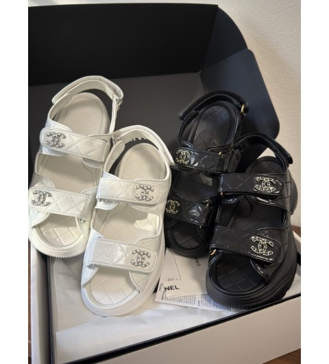 CHANEL 샤넬 클래식 벨크로 통굽 샌들 G46293 35~40