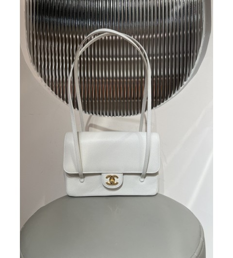 샤넬 26SS 26P 프레피코코 스몰 가죽 스트랩 CC 플랩백 캐비어 AS6130 15x22x7cm #지존샵